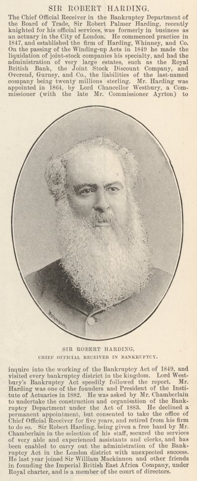 Sir Robert Harding, a csődért felelős vezető tisztviselő alkotó: English Photographer