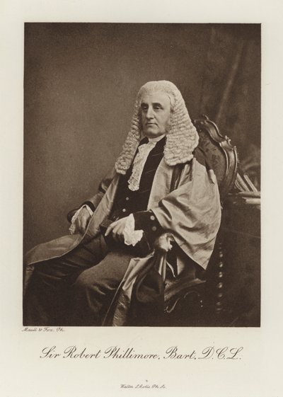 Sir Robert Phillimore, Baronet, DCL (f/w fotó) alkotó: English Photographer