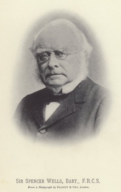 Sir Spencer Wells, Baronet, FRCS (fekete-fehér fotó) alkotó: English Photographer