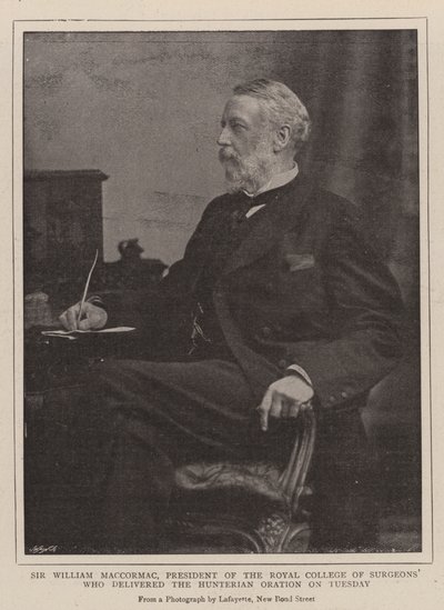 Sir William MacCormac, a Royal College of Surgeons elnöke, aki kedden tartotta Hunterian beszédet alkotó: English Photographer