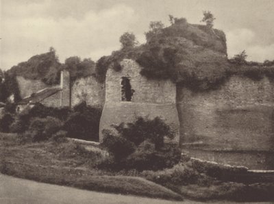 Skenfrith kastély (fekete-fehér fotó) alkotó: English Photographer