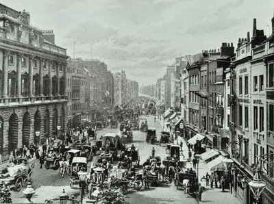 Somerset House, Strand, Westminster LB: nyugatra nézve a Saint Mary-le-Strand, 1895 alkotó: English Photographer