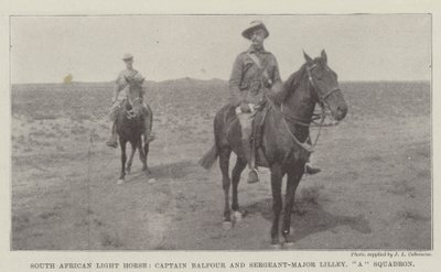 Dél-afrikai könnyű ló, Balfour kapitány és Lilley őrmester, egy osztag alkotó: English Photographer