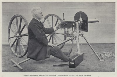 Speciális automata Maxim Gun, Törökország szultána számára készült, 770 lövés percenként (f/w fotó) alkotó: English Photographer