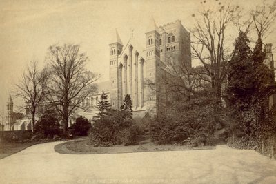 St Albans apátság (fekete-fehér fotó) alkotó: English Photographer