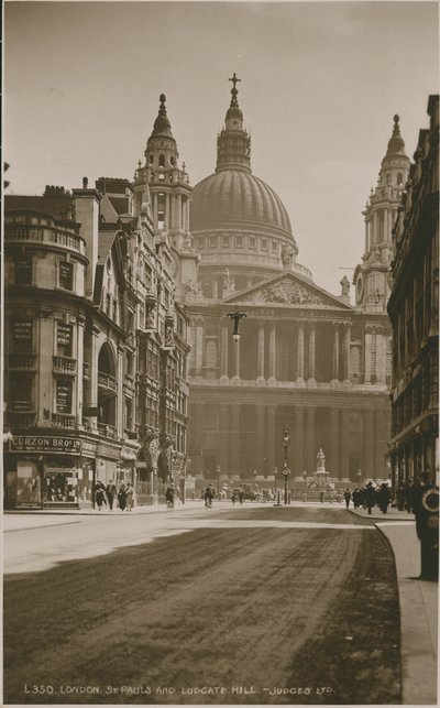 St Pauls Cathedral és Ludgate Hill, London alkotó: English Photographer