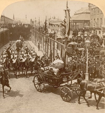 Viktória királynő gyémántjubileumának sztereográfiai lenyomata alkotó: English Photographer