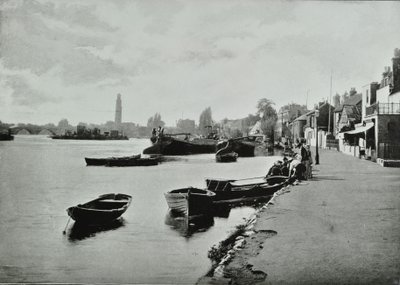 Strand-on-the-Green, Hounslow: általános nézet, 1895 alkotó: English Photographer
