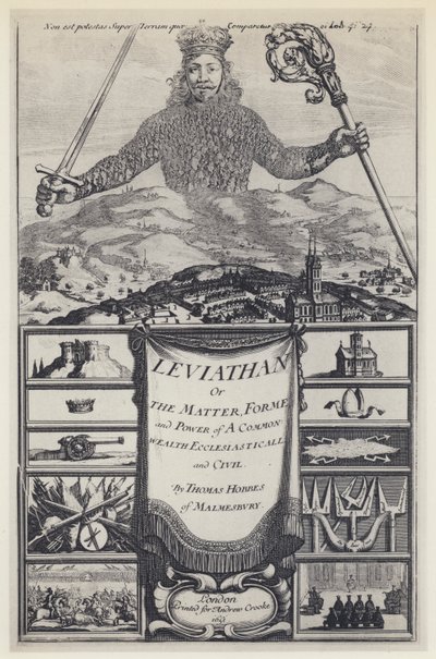 T Hobbes, Leviathan, A Crooke 1651 (f/w fotó) alkotó: English Photographer