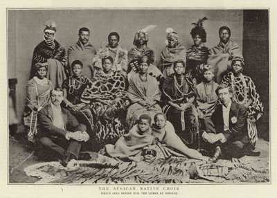 Az African Native Choir, amely a H M The Queen előtt énekelt Osborne-ban alkotó: English Photographer