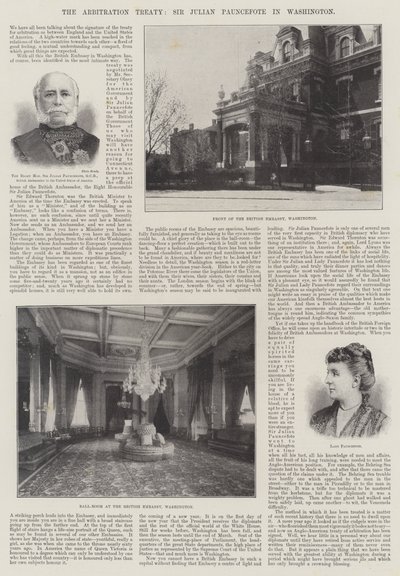 A választottbírósági szerződés, Sir Julian Pauncefote Washingtonban alkotó: English Photographer