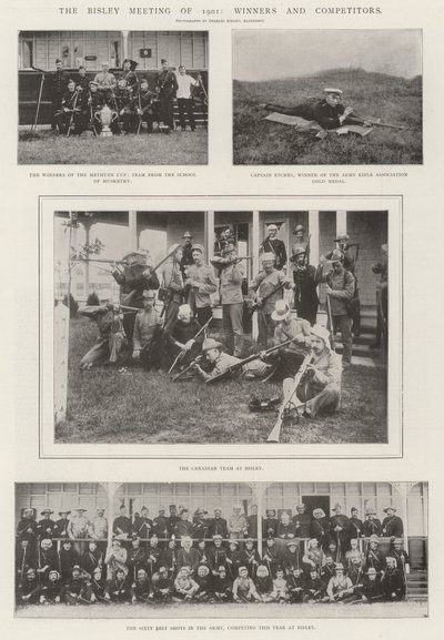 Az 1901-es bisleyi találkozó, győztesek és versenyzők alkotó: English Photographer