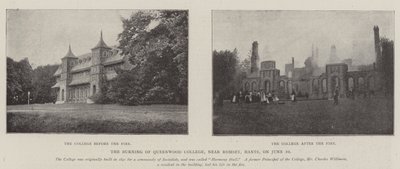 A Burning of Queenwood College, Romsey közelében, Hantsban, június 10-én alkotó: English Photographer