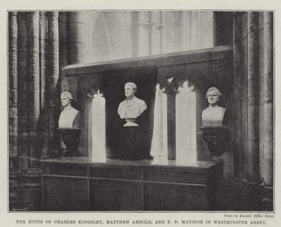 Charles Kingsley, Matthew Arnold és F D Maurice mellszobra a Westminster Abbeyben alkotó: English Photographer