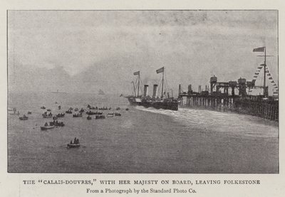 A Calais-Douvre, Őfelségével a fedélzeten, elhagyják Folkestone-t alkotó: English Photographer