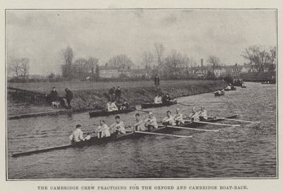 A Cambridge Crew az oxfordi és a cambridge-i hajóversenyen gyakorol alkotó: English Photographer