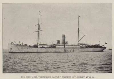 A Cape Liner Drummond kastély, tönkrement Ushantnál, június 16-án alkotó: English Photographer