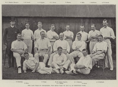 A Cape Cricketers csapata, akik május 21-én kezdik a játékot a Sheffield Parkban alkotó: English Photographer