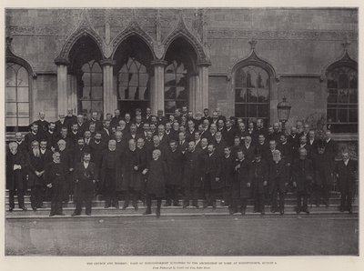 Az egyház és a nézeteltérés, nonkonformista miniszterek látogatása York érsénél Bishopthorpe-ban, augusztus 8. alkotó: English Photographer