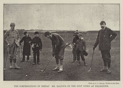 A vereség kompenzációja, Mr. Balfour a Golf Linkeken Felixstowe-ban alkotó: English Photographer