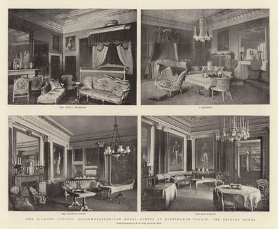 A Gyémánt Jubileum, a királyi vendégek szállása a Buckingham-palotában, a belga szobákban alkotó: English Photographer