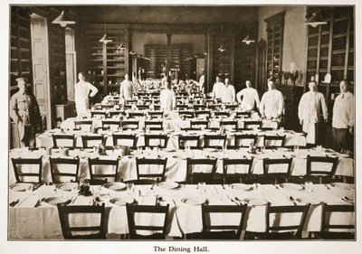 The Dining Hall, Donington Hall, illusztráció a német foglyokról Nagy-Britanniában (fotónyomat) alkotó: English Photographer