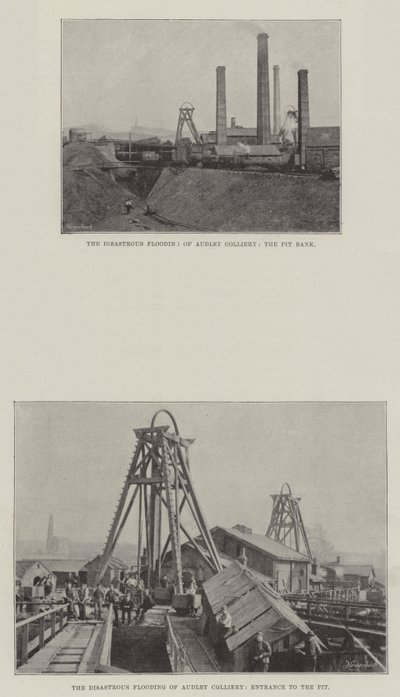 Az Audley Colliery katasztrofális áradása alkotó: English Photographer
