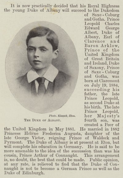 Albany hercege alkotó: English Photographer