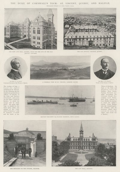 The Duke of Cornwalls Tour, St Vincent, Quebec és Halifax alkotó: English Photographer