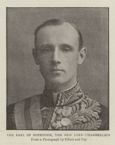 Hopetoun grófja, az új Lord Chamberlain alkotó: English Photographer