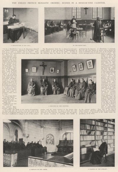 A száműzött francia szerzetesrendek, jelenetek a bencés kolostorban alkotó: English Photographer