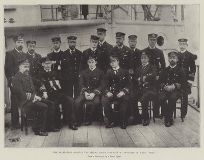 A Sierra Leone-i felkelők elleni expedíció, a HMS Fox tisztjei alkotó: English Photographer