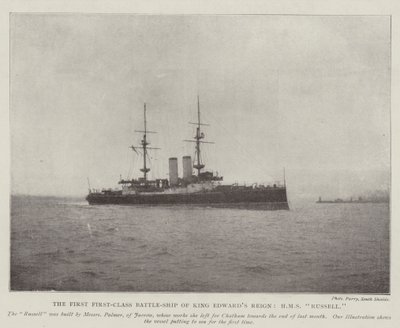 Edwards Reign király első osztályú csatahajója, a HMS Russell alkotó: English Photographer
