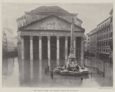 Az árvizek Rómában, a Pantheon az árvíz idején alkotó: English Photographer
