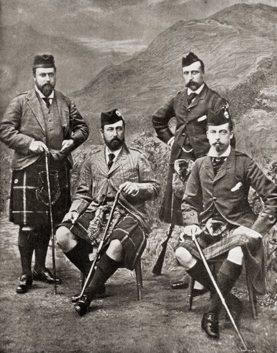 A négy herceg, 1881 (bw fotó) alkotó: English Photographer
