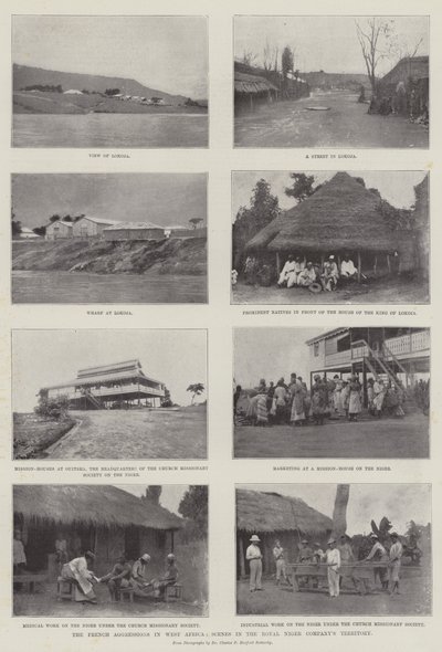 A francia agressziók Nyugat-Afrikában, jelenetek a Royal Niger Company területén alkotó: English Photographer