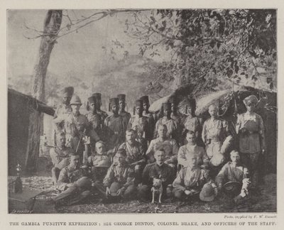 A gambiai büntetőexpedíció, Sir George Denton, Brake ezredes és a törzstisztek alkotó: English Photographer