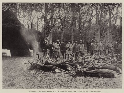 A német császár egy napos lövöldözés után Schaumburg-Lippe hercegével alkotó: English Photographer