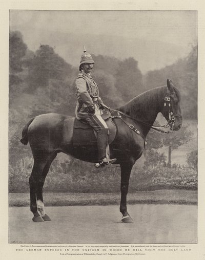 A német császár egyenruhában, amelyben a Szentföldre látogat alkotó: English Photographer