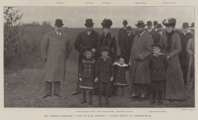 A német császárok látogatása Edward királynál, a királyi csoport Sandringhamben alkotó: English Photographer