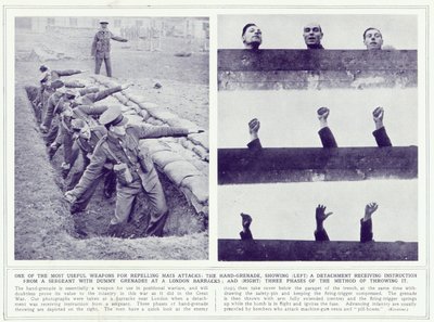 The Hand Grenade, a The Illustrated War News-ból, 1939. november 22-én jelent meg alkotó: English Photographer