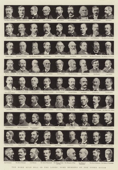 A Home Rule Bill in the Lords, néhány felsőházi tag alkotó: English Photographer
