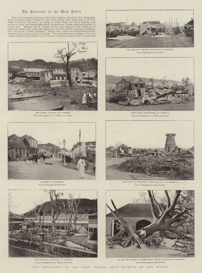 A hurrikán Nyugat-Indiában, a vihar néhány hatása alkotó: English Photographer