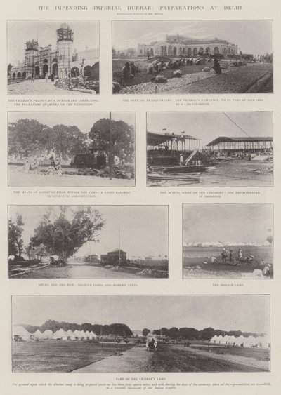A közelgő császári durbar, előkészületek Delhiben alkotó: English Photographer