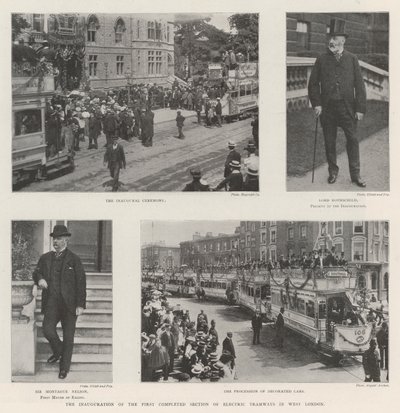 Az elektromos villamosok első elkészült szakaszának felavatása Nyugat-Londonban alkotó: English Photographer