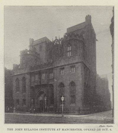 A manchesteri John Rylands Intézet október 6-án nyílt meg alkotó: English Photographer