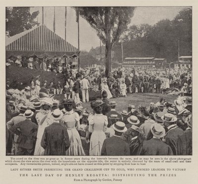 A Henley Regatta utolsó napja, a díjak kiosztása alkotó: English Photographer