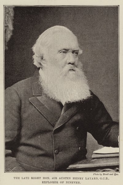 A néhai jobboldal tisztelt Sir Austen Henry Layard, GCB, Ninive felfedezője alkotó: English Photographer