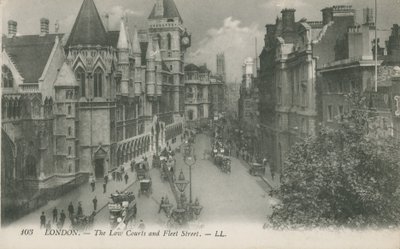 A Law Courts és a Fleet Street, London alkotó: English Photographer