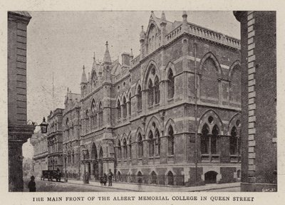 Az Albert Memorial College fő homlokzata a Queen Street-ben alkotó: English Photographer